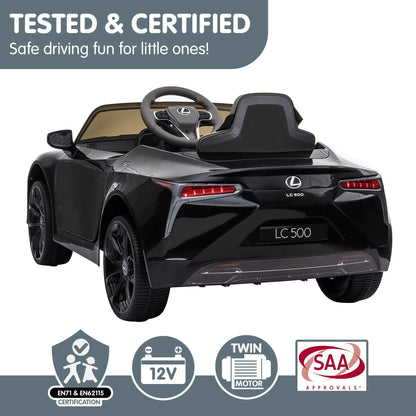 Kahuna Licensed Lexus LC 500 Kids Electric Ride On Car - Black - Mekamart Australia