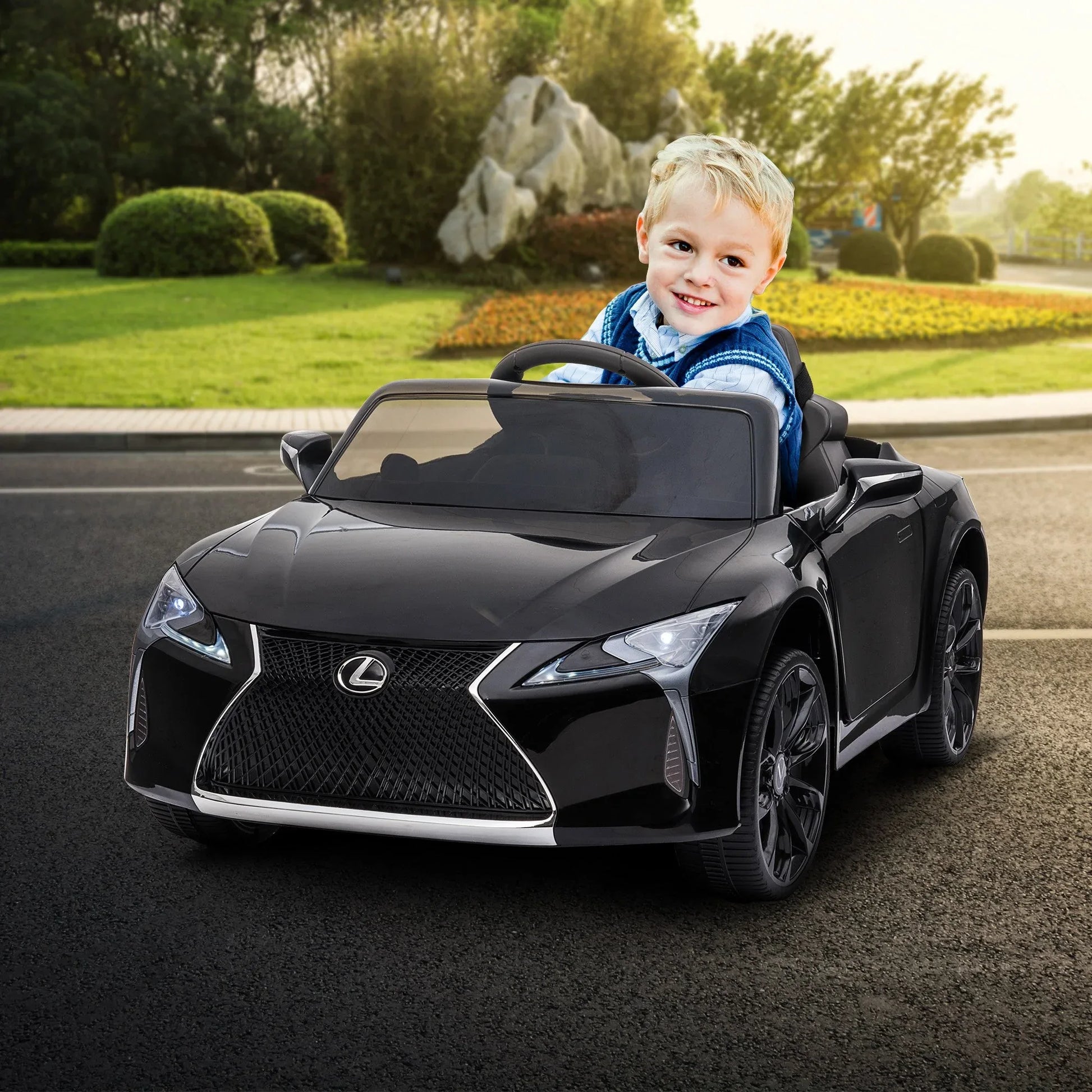 Kahuna Licensed Lexus LC 500 Kids Electric Ride On Car - Black - Mekamart Australia