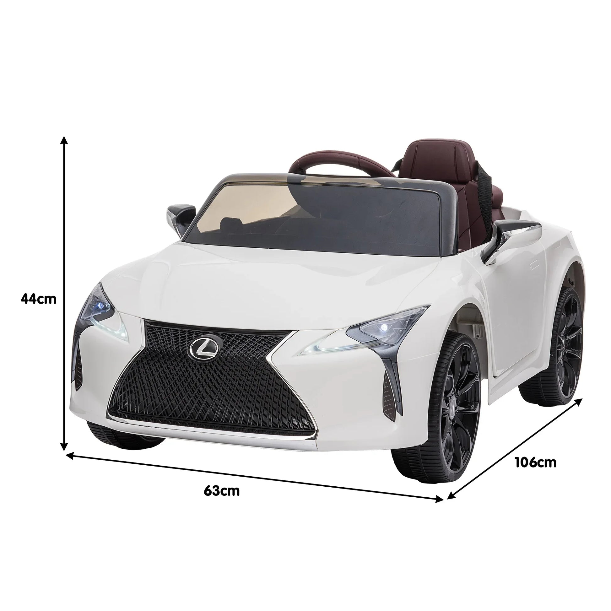 Kahuna Licensed Lexus Lc 500 Kids Electric Ride On Car - White - Mekamart Australia