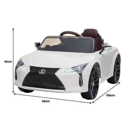 Kahuna Licensed Lexus Lc 500 Kids Electric Ride On Car - White - Mekamart Australia