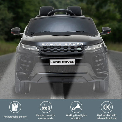 Kahuna Land Rover Licensed Kids Electric Ride On Car Remote Control - Black - Mekamart Australia