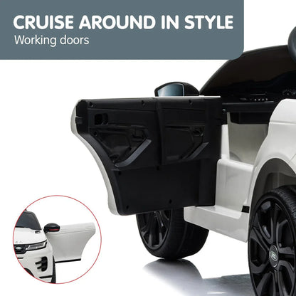 Kahuna Land Rover Licensed Kids Electric Ride On Car Remote Control - White - Mekamart Australia