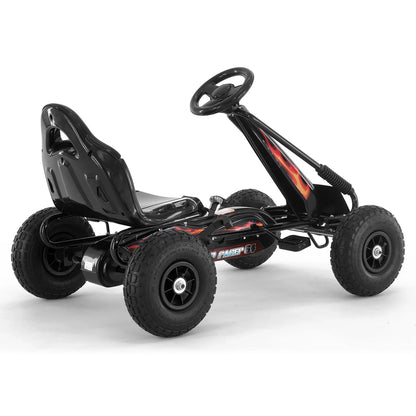 Kahuna G95 Kids Ride On Pedal-Powered Go Kart - Black - Mekamart Australia