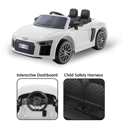 Kahuna Kahuna R8 Spyder Audi Licensed Kids Electric Ride On Car Remote Control - White - Mekamart Australia