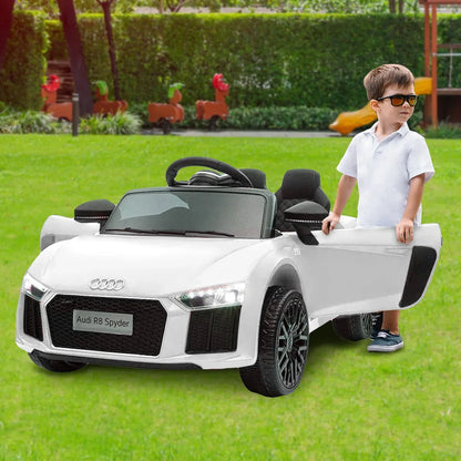 Kahuna Kahuna R8 Spyder Audi Licensed Kids Electric Ride On Car Remote Control - White - Mekamart Australia