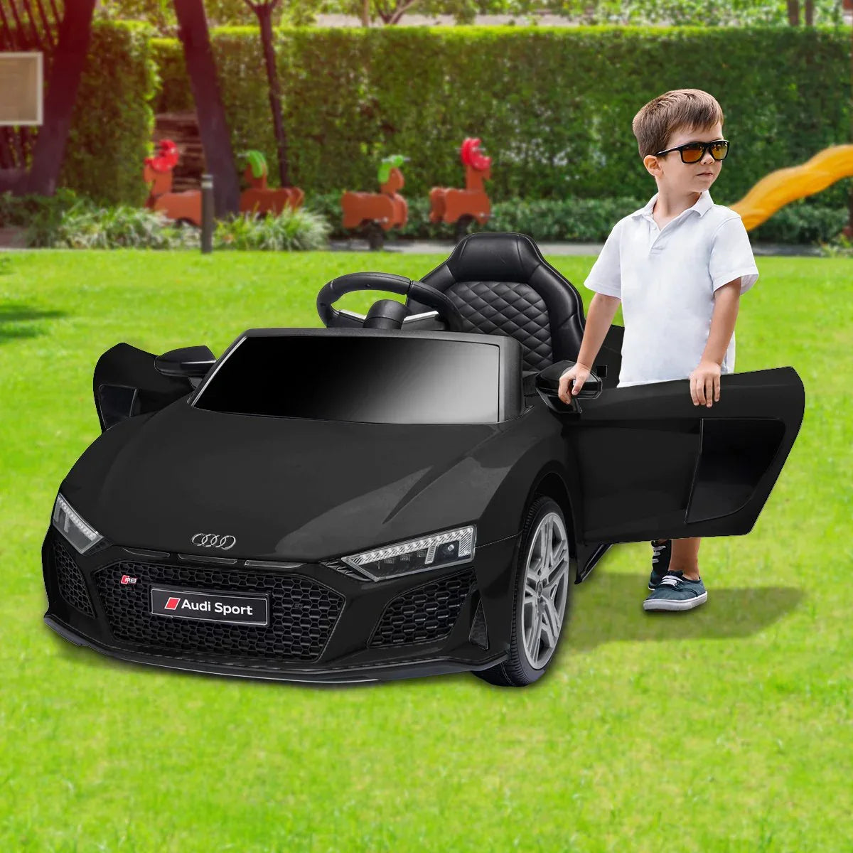 Kahuna Audi Sport Licensed Kids Electric Ride On Car Remote Control - Black - Mekamart Australia