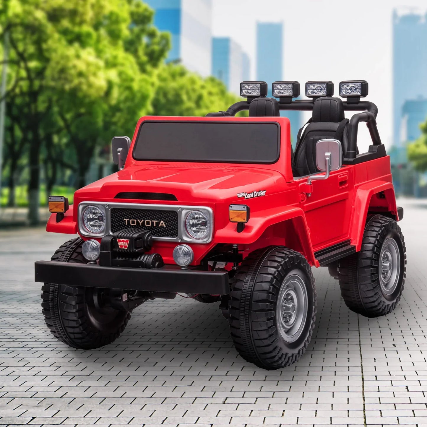 Kahuna Licensed Toyota FJ-40 Electric Kids Ride On Car by Kahuna - Red - Mekamart Australia