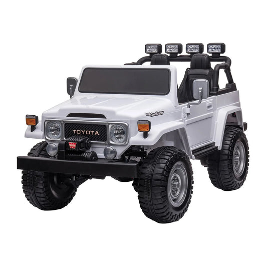 Kahuna Licensed Toyota FJ-40 Kids Ride On Electric Toy Car 80W - White - Mekamart Australia