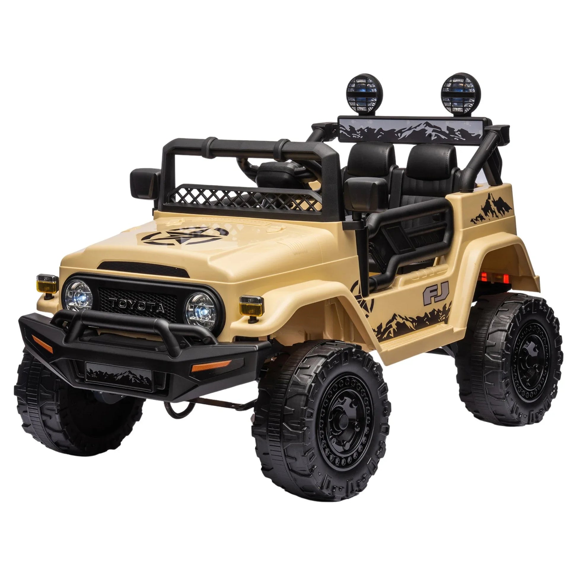 Kahuna Authorised Toyota Fj Cruiser Kids Electric Ride On Car - Khaki - Mekamart Australia