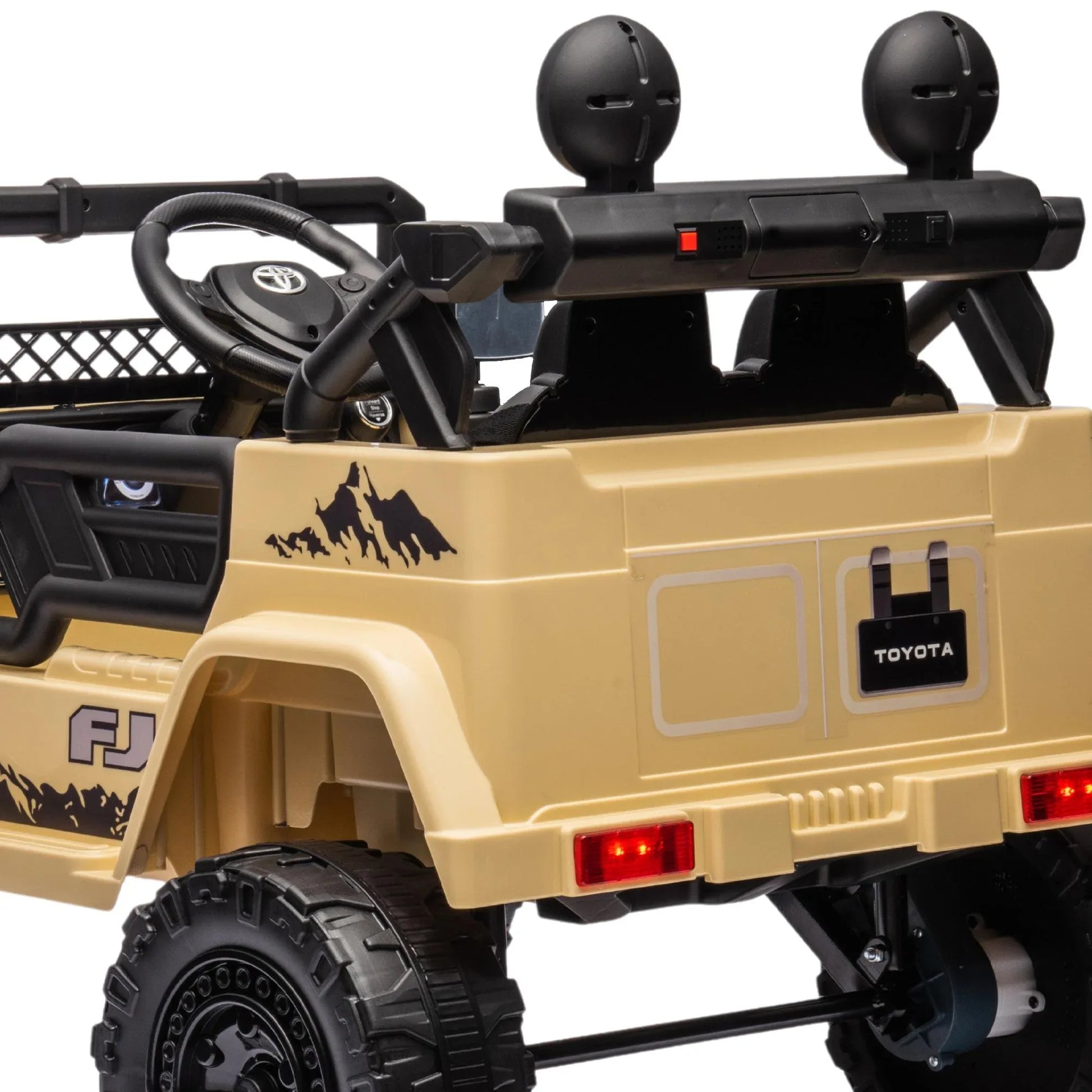 Kahuna Authorised Toyota Fj Cruiser Kids Electric Ride On Car - Khaki - Mekamart Australia