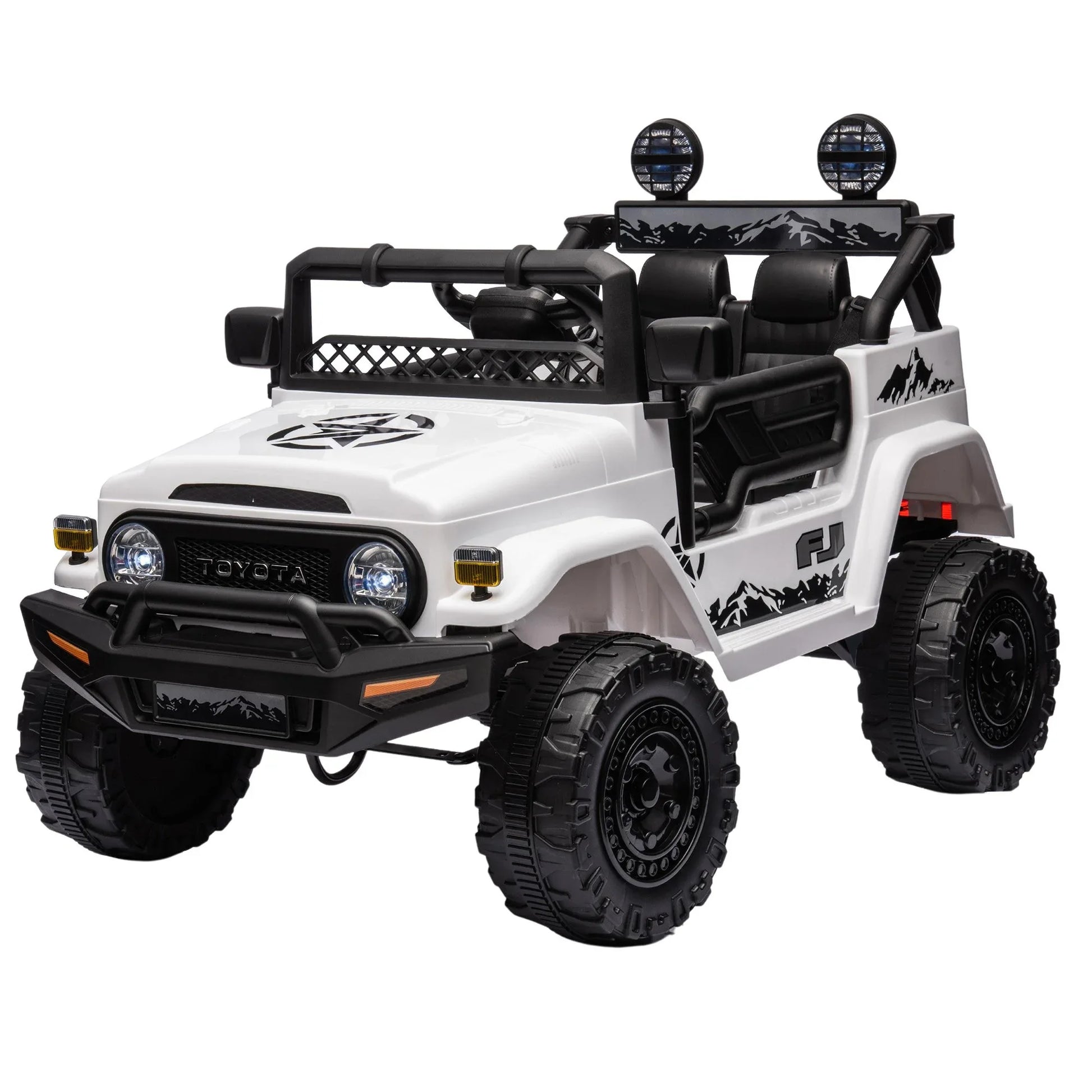 Kahuna Authorized Toyota Electric Kids Ride-on Car Fj Cruiser - White - Mekamart Australia