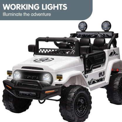 Kahuna Authorized Toyota Electric Kids Ride-on Car Fj Cruiser - White - Mekamart Australia