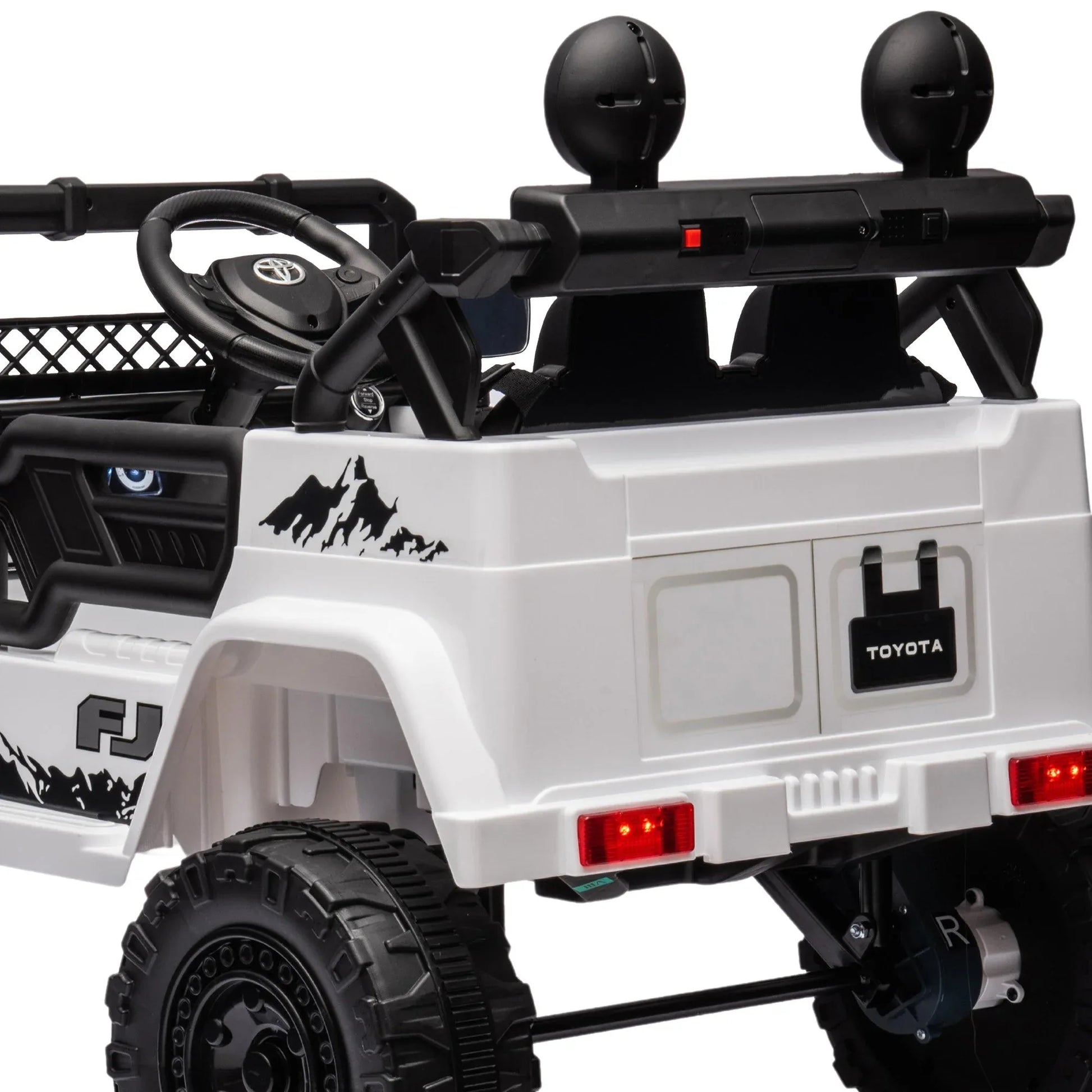 Kahuna Authorized Toyota Electric Kids Ride-on Car Fj Cruiser - White - Mekamart Australia