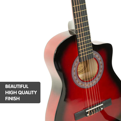 Karrera Childrens Acoustic Guitar Kids - Red - Mekamart Australia