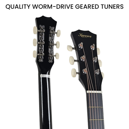 Karrera 38in Pro Cutaway Acoustic Guitar with Carry Bag - Black - Mekamart Australia