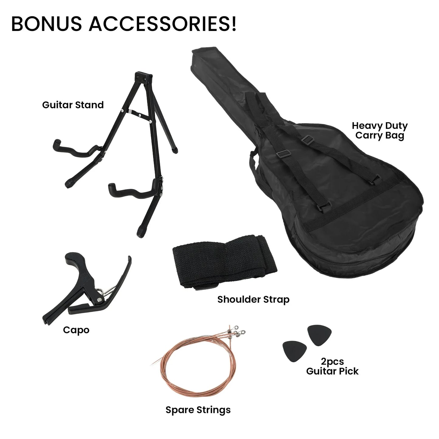 Karrera 38in Pro Cutaway Acoustic Guitar with guitar bag - Red Burst - Mekamart Australia