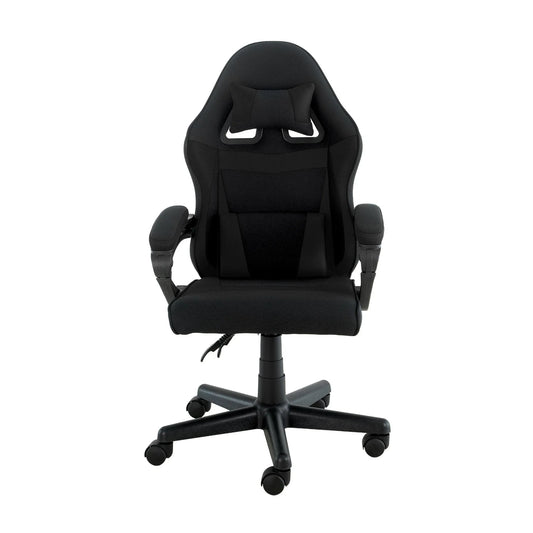 Sarantino Antre Kids Study Gaming Chair Black Adjustable Computer Desk Seat Racing Inspired-look With Adjustable Height, Ergonomic Back Support, Padded Armrests - Mekamart Australia