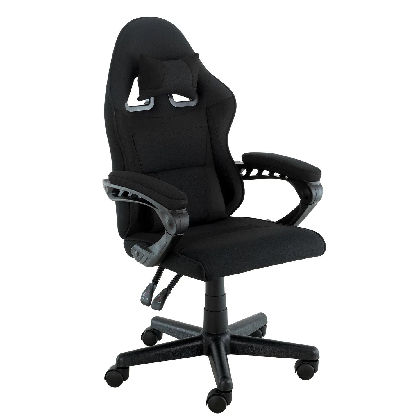 Sarantino Antre Kids Study Gaming Chair Black Adjustable Computer Desk Seat Racing Inspired-look With Adjustable Height, Ergonomic Back Support, Padded Armrests - Mekamart Australia