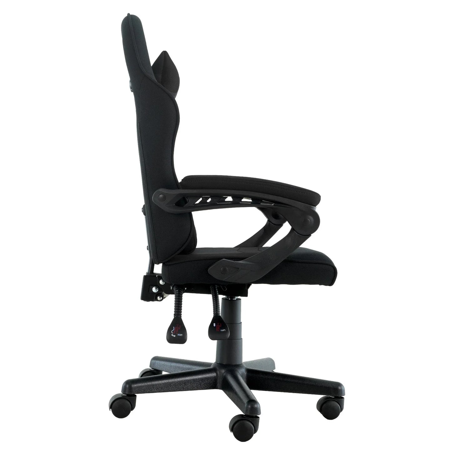 Sarantino Antre Kids Study Gaming Chair Black Adjustable Computer Desk Seat Racing Inspired-look With Adjustable Height, Ergonomic Back Support, Padded Armrests - Mekamart Australia