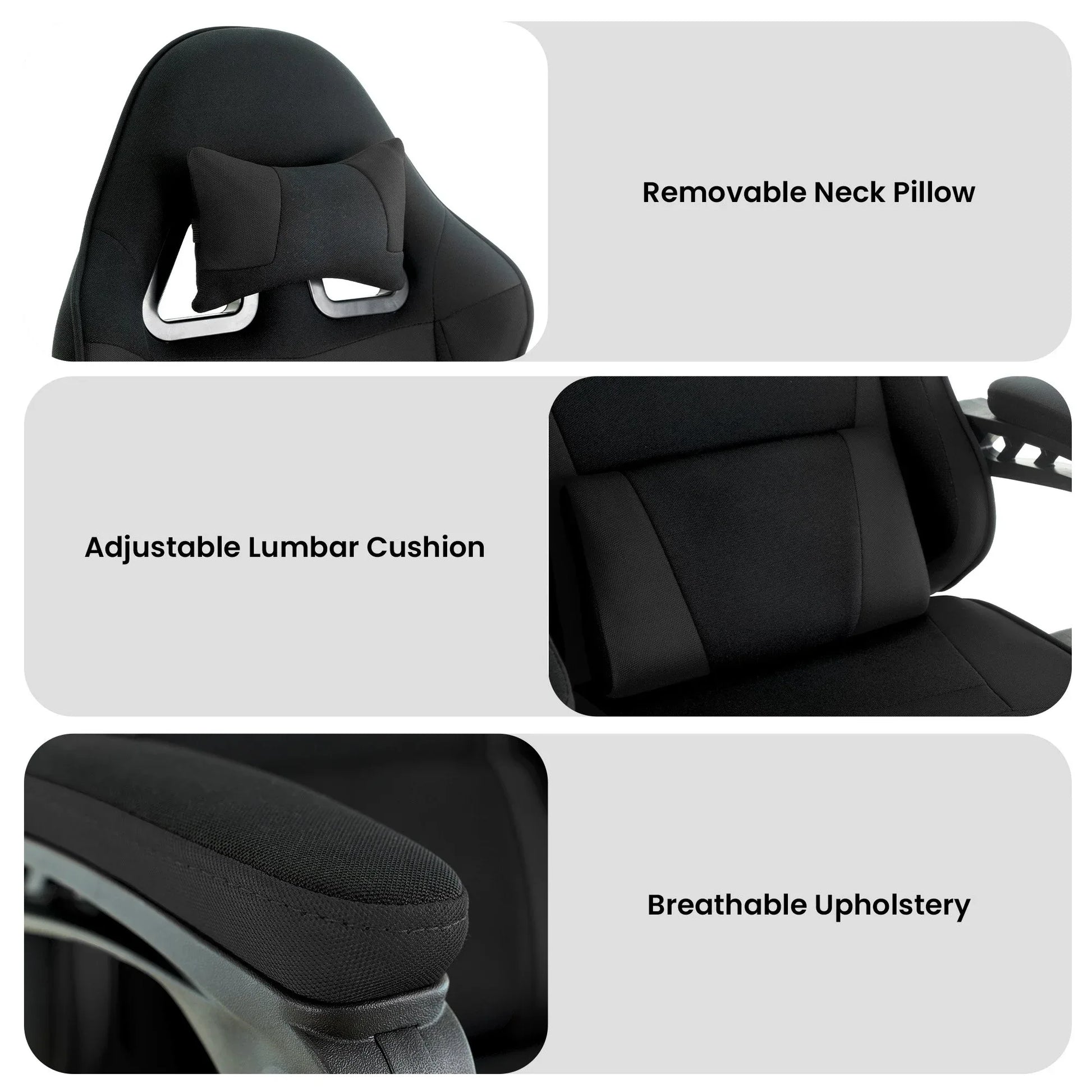 Sarantino Antre Kids Study Gaming Chair Black Adjustable Computer Desk Seat Racing Inspired-look With Adjustable Height, Ergonomic Back Support, Padded Armrests - Mekamart Australia