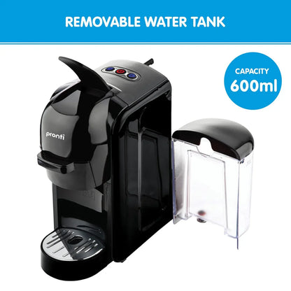 Pronti HomeMaid 3-in-1 Coffee Machine Multi-Capsule Pods and Ground Coffee Nespresso & Caffitaly Compatible CM-511HM - Mekamart Australia