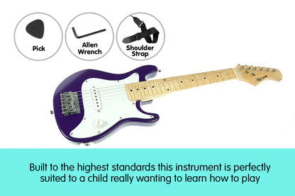 Karrera Electric Childrens Guitar Kids - Purple - Mekamart Australia