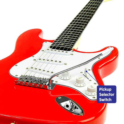 Karrera 39in Electric Guitar - Red - Mekamart Australia