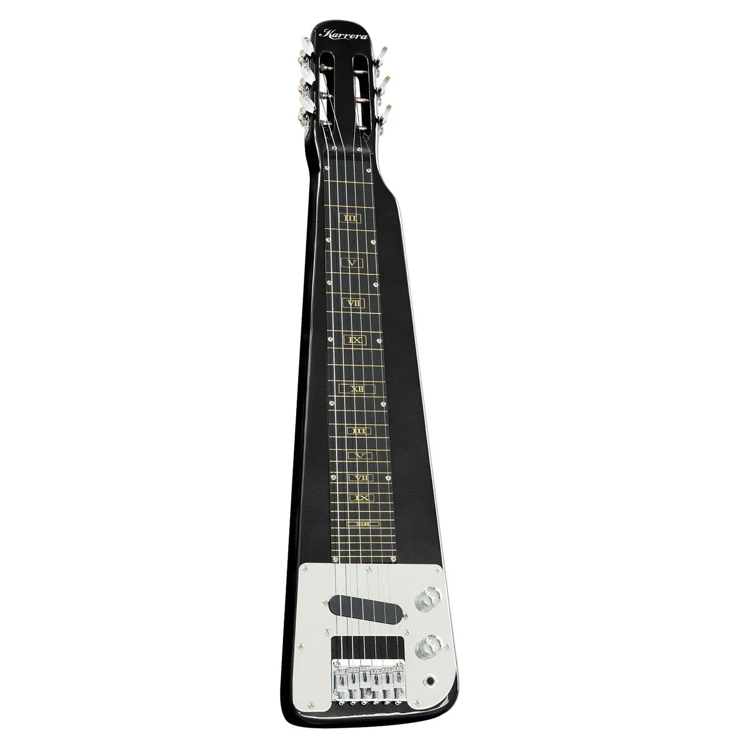 Karrera 29in 6-String Lap Steel Hawaiian Guitar - Black - Mekamart Australia