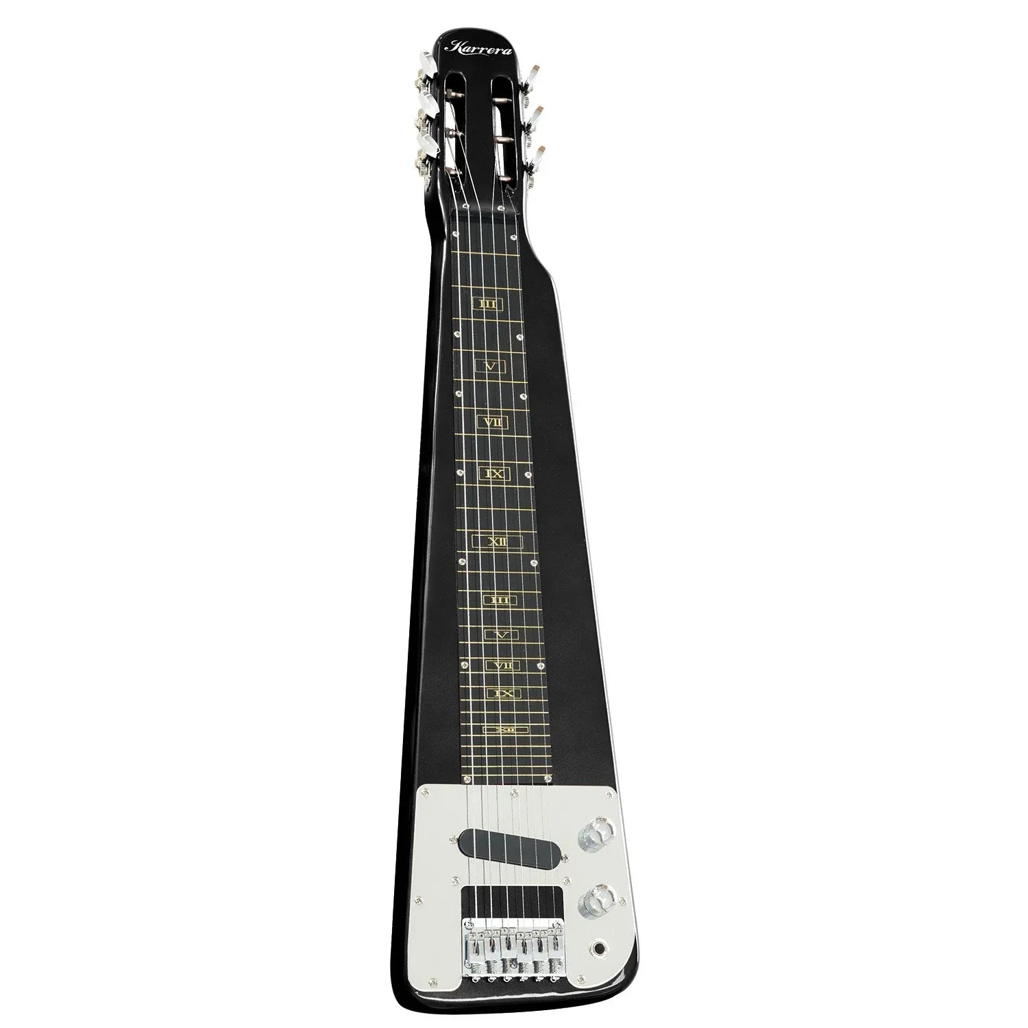 Karrera 29in 6-String Lap Steel Hawaiian Guitar - Black - Mekamart Australia