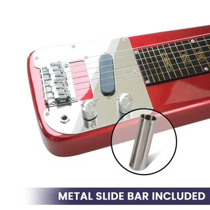 Karrera 6-String Steel Lap Guitar - Metallic Red - Mekamart Australia