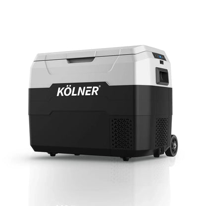 Kolner 40l Fridge Freezer Cooler 12/24/240v Camping Portable Esky Refrigerator With Trolley - Black - Mekamart Australia