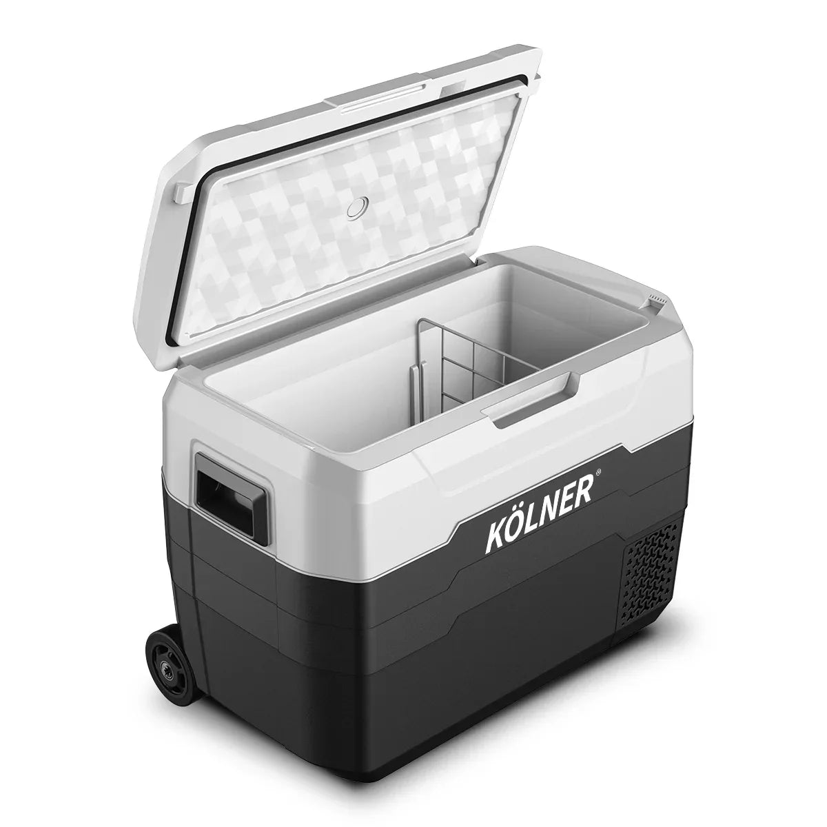 Kolner 40l Fridge Freezer Cooler 12/24/240v Camping Portable Esky Refrigerator With Trolley - Black - Mekamart Australia