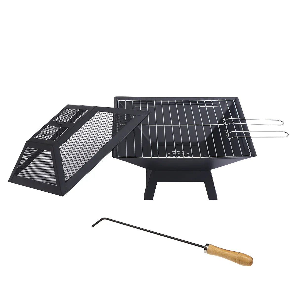 Wallaroo Portable Outdoor Fire Pit for BBQ, Grilling, Cooking, Camping - Mekamart Australia