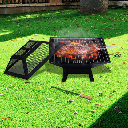 Wallaroo Portable Outdoor Fire Pit for BBQ, Grilling, Cooking, Camping - Mekamart Australia