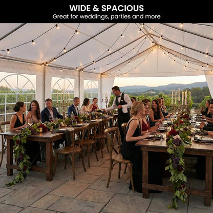 Wallaroo 6x6m Outdoor Event Marquee Gazebo Party Wedding Tent - White - Mekamart Australia