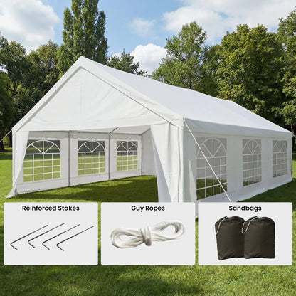 Wallaroo 6x6m Outdoor Event Marquee Gazebo Party Wedding Tent - White - Mekamart Australia