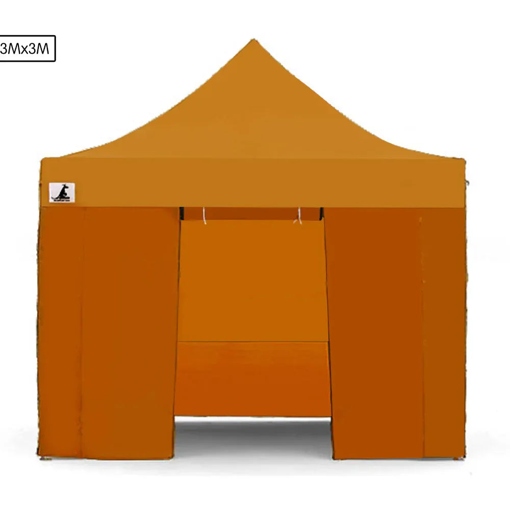 Wallaroo Gazebo Tent Marquee 3x3 PopUp Outdoor - Orange - Mekamart Australia