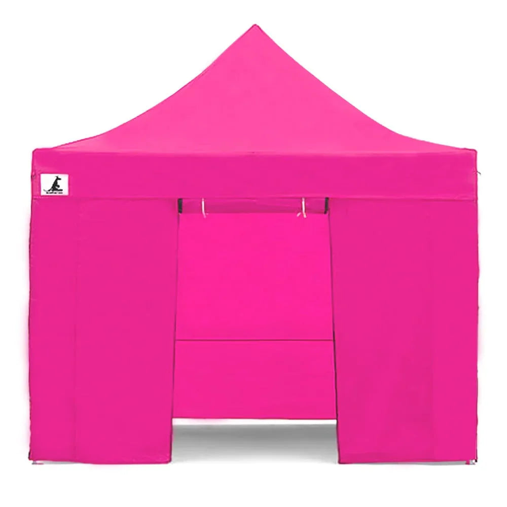 Wallaroo Gazebo Tent Marquee 3x3 PopUp Outdoor Pink - Mekamart Australia