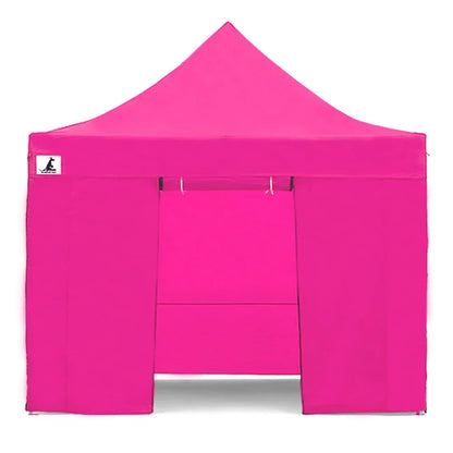 Wallaroo Gazebo Tent Marquee 3x3 PopUp Outdoor Pink - Mekamart Australia