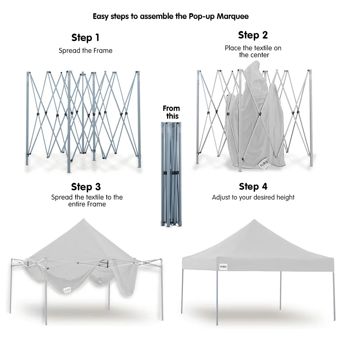 Wallaroo Gazebo Tent Marquee 3x3 PopUp Outdoor Wallaroo White - Mekamart Australia