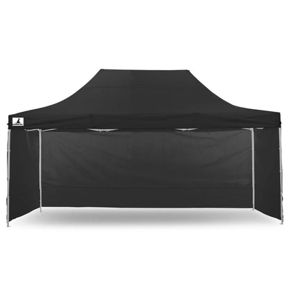 Wallaroo Gazebo Tent Marquee 3x4.5m PopUp Outdoor Black - Mekamart Australia