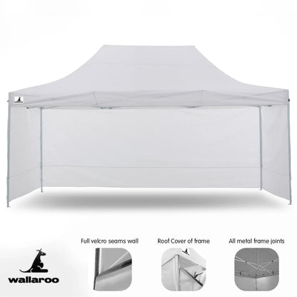 Wallaroo Gazebo Tent Marquee 3x4.5m PopUp Outdoor White - Mekamart Australia