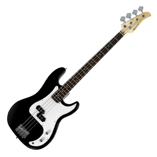 Karrera 39in Electric Guitar Bass Tuner Music 4-String Instrument Full Size Black - Mekamart Australia