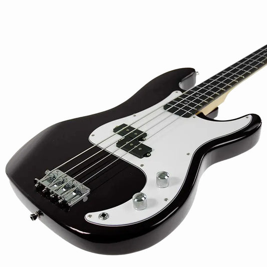 Karrera 39in Electric Guitar Bass Tuner Music 4-String Instrument Full Size Black - Mekamart Australia