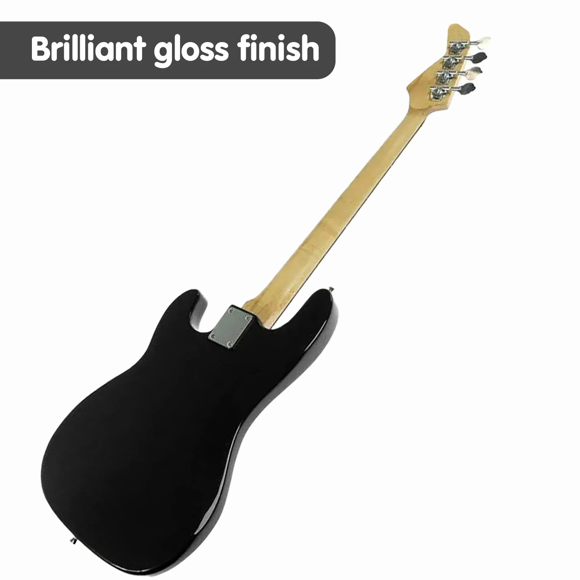Karrera 39in Electric Guitar Bass Tuner Music 4-String Instrument Full Size Black - Mekamart Australia