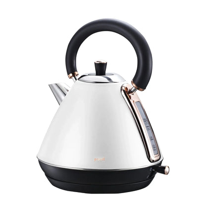 Pronti Rose Trim Collection Toaster & Kettle Bundle - White - Mekamart Australia