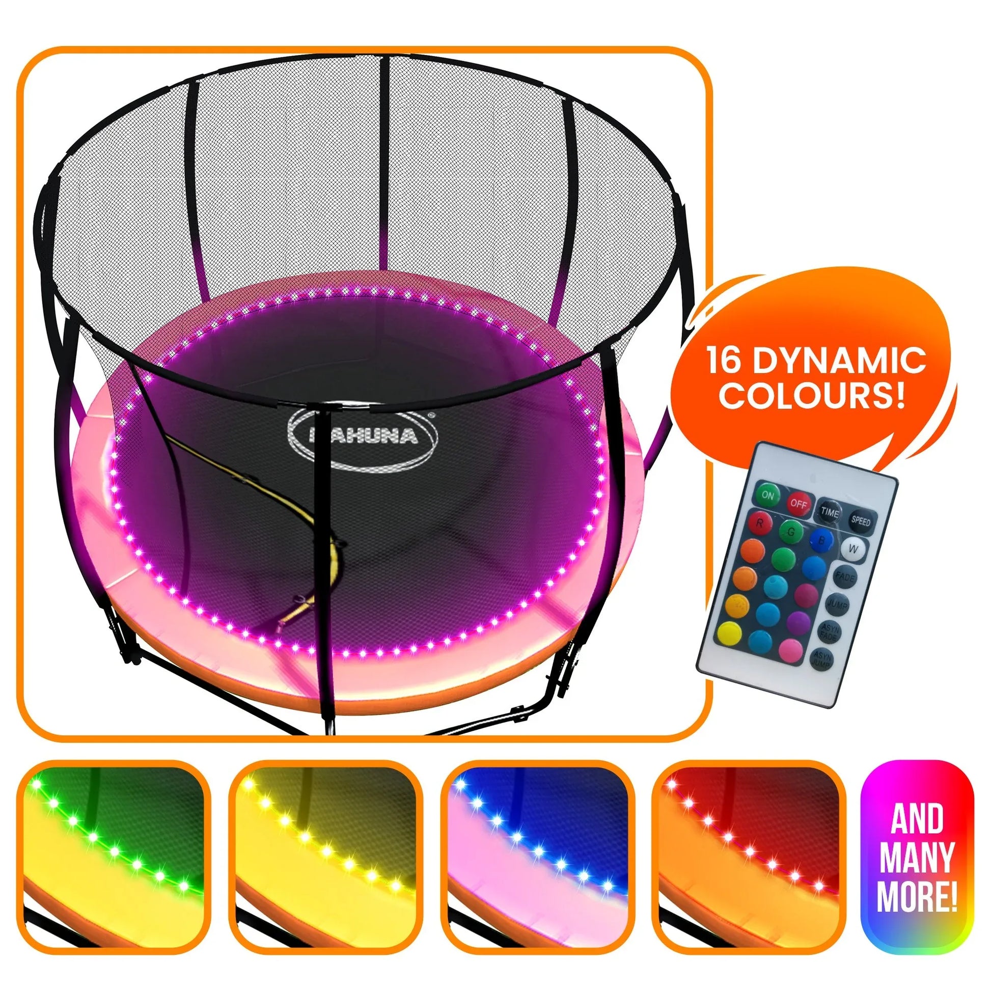 Kahuna LED Kit Suits 6ft-8ft Trampolines Multi-Colour Smart Motion Sensor Lighting with 16 colours - Mekamart Australia