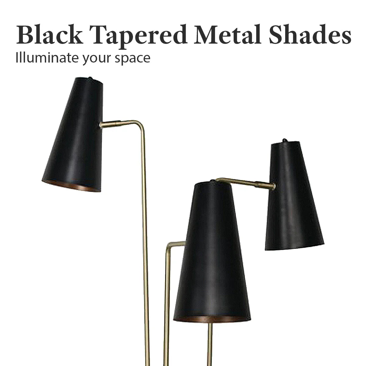 Sarantino Three Metal Shade Floor Lamp - Mekamart Australia
