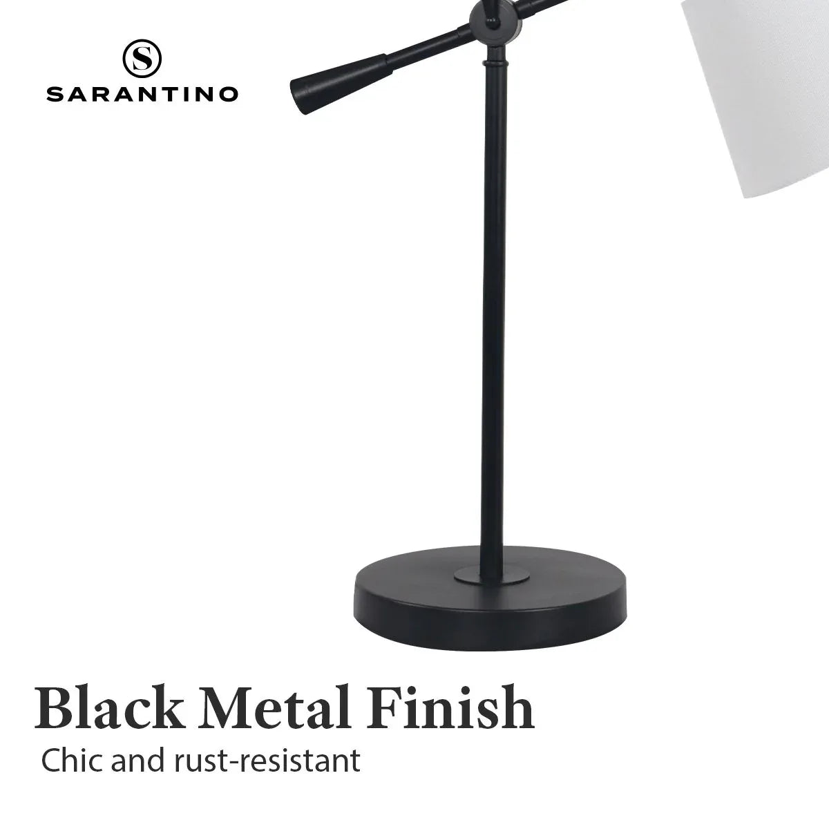 Sarantino Adjustable Metal Table Lamp In Black - Mekamart Australia
