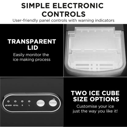 Morphy Richards 15kg Ice Maker in Stainless Steel - Mekamart Australia
